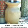 imageKoolScapes 55Gallon Rain Barrel  Outdoor Water Storage ampamp Rainwater Collection Recycled Plastic Brass Spigot StoneLook Design for Sustainable Garden ampamp Lawn Watering  Beige