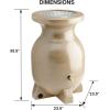imageKoolScapes 55Gallon Rain Barrel  Outdoor Water Storage ampamp Rainwater Collection Recycled Plastic Brass Spigot StoneLook Design for Sustainable Garden ampamp Lawn Watering  Beige