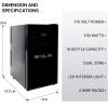 imageKoolatron 18 Bottle Dual Zone Wine Cooler Black Wine Fridge 17 cu ft 48L Freestanding Wine Cellar Red White Sparkling Wine Storage for Home Bar Kitchen Apartment Condo
