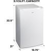imageKoolatron 31 Cubic Feet Capacity White Upright freezer  3 Wire Baskets Garage Ready Meat Storage Manual Defrost Space Saving Congelador For Home Apartment Basement Dorm Room