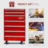 imageKoolatron Compact HeavyDuty Rolling Tool Chest with 18 Cu Ft Mini Fridge 3 Drawers Adjustable Shelf Swivel Wheels Efficient Compressor Cooling Red Finish Garage Workshop OrganizerRedSilver