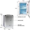 imageKoolatron Cosmetics Fridge wLighted Makeup Mirror 6L Portable Skincare Refrigerator wLED Ring Light 12 Volt DC and 110 Volt AC Cords Beauty Serum Face Mask Home Travel Hotel Dorm Office