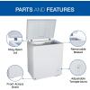 imageKoolatron Deep Freezer  50 Cubic Feet Chest Freezer 1 Wire Basket Garage Ready Meat Storage Front Drain Congelador For Home Apartment Basement Dorm Cottage Manual Defrost Stand Up White