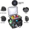 imageKoolatron Electric Portable Cooler Plug in 12V Car Cooler Bag 14 qt 13 L BlackGray SoftSided Portable Car Fridge wDC Power Cord Adjustable Shoulder Strap Cord Storage Road Trip