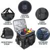 imageKoolatron Electric Portable Cooler Plug in 12V Car Cooler Bag 26 qt 25 L BlackGray SoftSided Portable Car Fridge wDC Power Cord Adjustable Shoulder Strap Cord Storage Road Trip