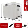imageKoolatron Electric Portable Cooler Plug in 12V Car CoolerWarmer 27 L 29 qt No Ice Thermo Electric Portable Fridge for Camping Travel Road Trips Trucking with 12 Volt DC PowerGrayWhite