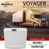 imageKoolatron Electric Portable Cooler Plug in 12V Car CoolerWarmer 27 L 29 qt No Ice Thermo Electric Portable Fridge for Camping Travel Road Trips Trucking with 12 Volt DC PowerGrayWhite