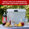 imageKoolatron Electric Portable Cooler Plug in 12V Car CoolerWarmer 27 L 29 qt No Ice Thermo Electric Portable Fridge for Camping Travel Road Trips Trucking with 12 Volt DC PowerGrayWhite