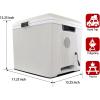 imageKoolatron Electric Portable Cooler Plug in 12V Car CoolerWarmer 27 L 29 qt No Ice Thermo Electric Portable Fridge for Camping Travel Road Trips Trucking with 12 Volt DC PowerGrayWhite