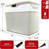 imageKoolatron Electric Portable Cooler Plug in 12V Car CoolerWarmer 33 qt 31 LNo Ice Thermo Electric Portable Fridge for Camping Travel Road Trips Trucking with 12 Volt DC Power Cord GrayWhite