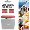 imageKoolatron Ice Chest Cooler  Portable Cooler with w Locking Carry Handle Vintage Style Insulated for Camping Snacks Lunch Day TripsBeach Picnic BBQs Tailgating Fishing 32 Can Ice Box 25Lgrey