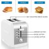 imageKoolatron Kenmore 2Slice Toaster Stainless Steel Red and Silver with Extra Wide Slots SelfAdjusting Bread Guides Defrost Bagel and Removable Crumb Tray Small KKTS2SR AZWhite