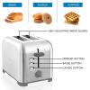 imageKoolatron Kenmore 2Slice Toaster Stainless Steel Red and Silver with Extra Wide Slots SelfAdjusting Bread Guides Defrost Bagel and Removable Crumb Tray Small KKTS2SR AZStainless Steel