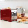 imageKoolatron Kenmore 2Slice Toaster Stainless Steel Red and Silver with Extra Wide Slots SelfAdjusting Bread Guides Defrost Bagel and Removable Crumb Tray Small KKTS2SR AZRed