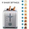 imageKoolatron Kenmore 2Slice Toaster Stainless Steel Red and Silver with Extra Wide Slots SelfAdjusting Bread Guides Defrost Bagel and Removable Crumb Tray Small KKTS2SR AZStainless Steel