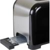 imageKoolatron Kenmore 2Slice Toaster Stainless Steel Red and Silver with Extra Wide Slots SelfAdjusting Bread Guides Defrost Bagel and Removable Crumb Tray Small KKTS2SR AZBlack