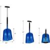 imageKoolatron Michelin Ultra Compact 40quot Folding Utility Snow Shovel for Car Emergency Blue Telescoping Handle Collapsible Lightweight Winter Survival Gear for SUV Truck Snowmobile  4 Pack