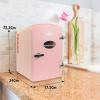 imageKoolatron Mini Fridge  6 Can Refrigerator for Bedroom Office Portable Table Top Beverage Cooler 12V 110V Refrigerador For Drinks Soda Wine Use In Car Dorm Outdoor Patio