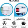 imageKoolatron Refrigerator  Mini Fridge With Freezer For Kitchen Bedroom office Dorms Cool Storage For Wine Beverages Compact Free Standing Neveras Pequepara 17 Cubic Feet Capacity White