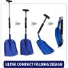 imageKoolatron Ultra Compact 40quot Folding Utility Snow Shovel for Car Emergency Blue Telescoping Handle Collapsible Lightweight Winter Survival Gear for SUV Truck Snowmobile Camping Skiing