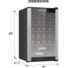 imageKoolatron WC24CSZ 24 Bottle Cooler Black Compressor Fridge  24 cu ft 68 L Freestanding Cellar  Red White ampamp Sparkling Wine Storage  UVBlocking Glass  Home Bar Kitchen Apartment Condo