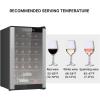 imageKoolatron WC24CSZ 24 Bottle Cooler Black Compressor Fridge  24 cu ft 68 L Freestanding Cellar  Red White ampamp Sparkling Wine Storage  UVBlocking Glass  Home Bar Kitchen Apartment Condo