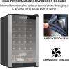 imageKoolatron WC24CSZ Cooler Compressor Fridge  24 cu ft 68 L Freestanding Cellar  Red White ampamp Sparkling Wine Storage  UVBlocking Glass  Home Bar Kitchen Apartment Condo Black 24 Bottle