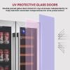 imageKoolatron Wine Fridge  Under Counter Wine Cooler 18 Bottle and 56 Beverage Can Chiller Built in Wine Cabinet for Champagne White ampamp Red Wine Bar Dual Zone Freestanding Cellar Stainless Steel