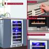 imageKoolatron Wine Fridge  Under Counter Wine Cooler 28 Bottle Chiller Built in Cabinet for Champagne Red ampamp Whitewine Bar Dual Zone Freestanding Cellar Stainless Steel
