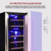 imageKoolatron Wine Fridge  Under Counter Wine Cooler 28 Bottle Chiller Built in Wine Cabinet for Champagne Red ampamp White Wine Bar Dual Zone Freestanding Cellar Stainless Steel