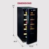 imageKoolatron Wine Fridge  Wine Cooler 12 Bottle Wine Cabinet for Champagne Red ampamp White Wine with Beech Wood Racks Freestanding Cellar For Bar Home Small Kitchen
