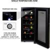 imageKoolatron Wine Fridge  Wine Cooler 12 Bottle Wine Cabinet for Champagne White ampamp Redwine Freestanding Cellar For Bar Home Small Kitchen Double Paned Glass Door