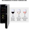imageKoolatron Wine Fridge  Wine Cooler 12 Bottle Wine Cabinet for Champagne White ampamp Redwine Freestanding Cellar For Bar Home Small Kitchen Double Paned Glass Door