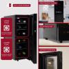 imageKoolatron Wine Fridge  Wine Cooler 12 Bottle Wine Cabinet for Champagne White ampamp Redwine with Beech Wood Racks Freestanding Cellar For Bar Home Small Kitchen