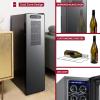 imageKoolatron Wine Fridge  Wine Cooler 18 Bottle Cabinet for Champagne Red ampamp Whitewine Dual Zone Freestanding Cellar For Bar Home Kitchen Double Paned Glass Door 53L
