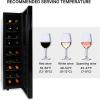 imageKoolatron Wine Fridge  Wine Cooler 18 Bottle Wine Cabinet for Champagne Red ampamp White Wine Dual Zone Freestanding Cellar For Bar Home Kitchen Double Paned Glass Door 53L