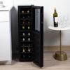 imageKoolatron Wine Fridge  Wine Cooler 18 Bottle Wine Cabinet for Champagne Red ampamp White Wine Dual Zone Freestanding Cellar For Bar Home Kitchen Double Paned Glass Door 53L