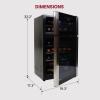 imageKoolatron Wine Fridge  Wine Cooler 29 Bottle Cabinet for Champagne Red ampamp Whitewine Dual Zone Freestanding Cellar For Bar Home Kitchen Double Paned Glass Door 86L29 Bottle