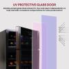 imageKoolatron Wine Fridge  Wine Cooler 29 Bottle Cabinet for Champagne Red ampamp Whitewine Dual Zone Freestanding Cellar For Bar Home Kitchen Double Paned Glass Door 86L29 Bottle
