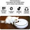 imageLentek Automatic Pet Feeder  Auto Feeding Dispenser for Cat ampamp Dogs Set Time Dry Multiple Feeding Alimentador Control Programmable USB Powered Automatico De Sensor 25 Oz Total Capacity White
