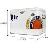 imageMiller Light Ice Chest Cooler  85 Can Ice Box Portable Ice Bucket with Bottle Opener Vintage Style Insulated for Camping Beach Picnic RV BBQs Tailgating Fishing SteelBelted 51L 54 qt