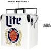 imageMiller Light Retro Ice Chest Cooler  18 Can Ice Box Portable Ice Bucket with Bottle Opener Vintage Style Insulated for Camping Beach Picnic RV BBQs Tailgating Fishing 13L 14 qt
