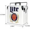 imageMiller Light Retro Ice Chest Cooler  Portable Ice Bucket with Bottle Opener Vintage Style Insulated for Camping Beach Picnic RV BBQs Tailgating Fishing 18 Can Ice Box 13L 14 qt