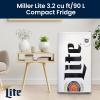 imageMiller Lite Refrigerator  Mini Fridge For Kitchen Bedroom Dorms Cuarto Cool Storage For Wine Drink Beverages Compact Free Standing Neveras Pequepara 32 Cubic Feet Capacity White
