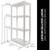 imageOskar 4Tier HeavyDuty Plastic Storage Shelves  ToolFree Interlocking Freestanding Shelving Unit  SpaceSaving Organizer for Garage Kitchen Laundry ampamp Basement  Ventilated Black ShelvesWhite