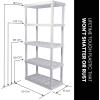 imageOskar 5Tier HeavyDuty Plastic Storage Shelves  ToolFree Interlocking Freestanding Shelving Unit  SpaceSaving Organizer for Garage Kitchen Laundry ampamp Basement  Ventilated Black Shelves