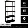 imageOskar 5Tier HeavyDuty Plastic Storage Shelves  ToolFree Interlocking Freestanding Shelving Unit  SpaceSaving Organizer for Garage Kitchen Laundry ampamp Basement  Ventilated Black ShelvesBlack