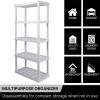 imageOskar 5Tier HeavyDuty Plastic Storage Shelves  ToolFree Interlocking Freestanding Shelving Unit  SpaceSaving Organizer for Garage Kitchen Laundry ampamp Basement  Ventilated Black ShelvesWhite