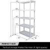 imageOskar 5Tier HeavyDuty Plastic Storage Shelves  ToolFree Interlocking Freestanding Shelving Unit  SpaceSaving Organizer for Garage Kitchen Laundry ampamp Basement  Ventilated Black ShelvesWhite