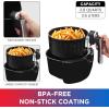 imageTotal Chef 38 quart Air Fryer  Aerogrill NonStick Frying Basket French Fry Digital Touch Screen 7 Presets Friteuse lectrique Countertop Cooking Kitchen Appliance Black38 Quarts